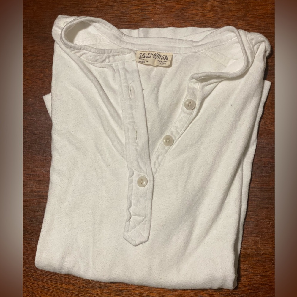 Women’s Filson White Cotton Long Sleeve